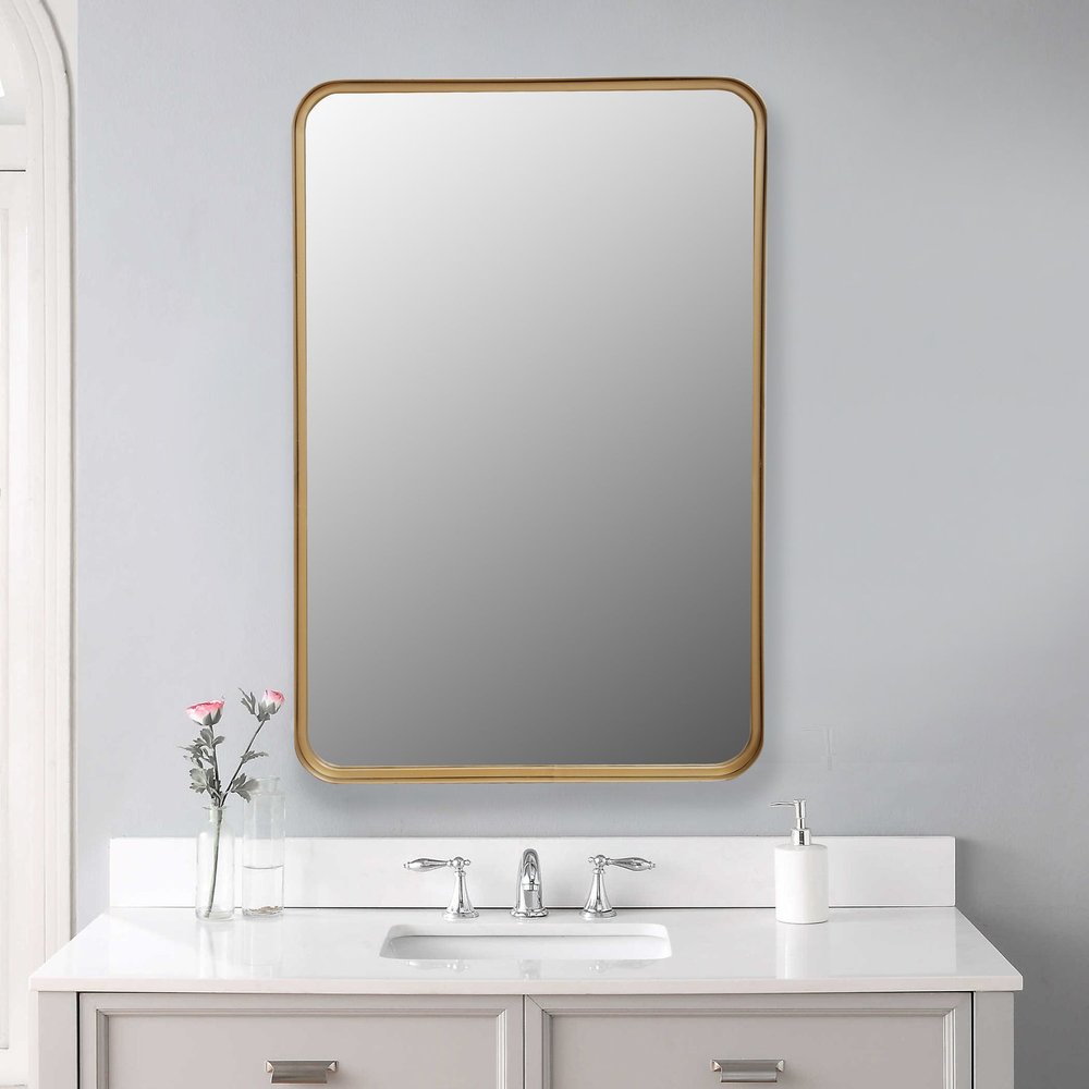 Gold Metal Accent Mirror - 30-inch