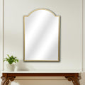 Gold Metal Beaded Arch Accent Mirror - 32-inch