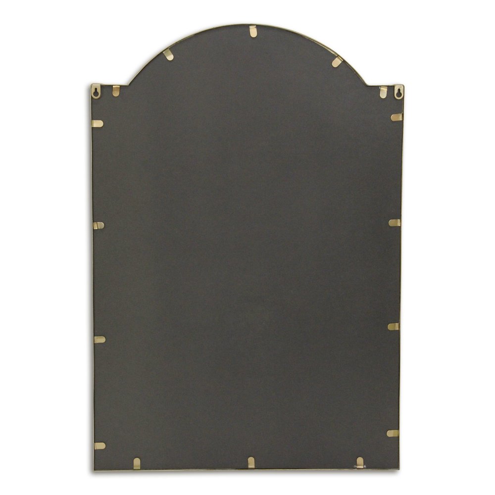 Gold Metal Beaded Arch Accent Mirror - 32-inch