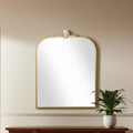 Gold Metal Art Deco Arch Accent Mirror - 31-inch