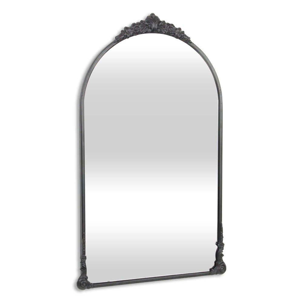 Black Metal Arch Accent Mirror - 34-inch