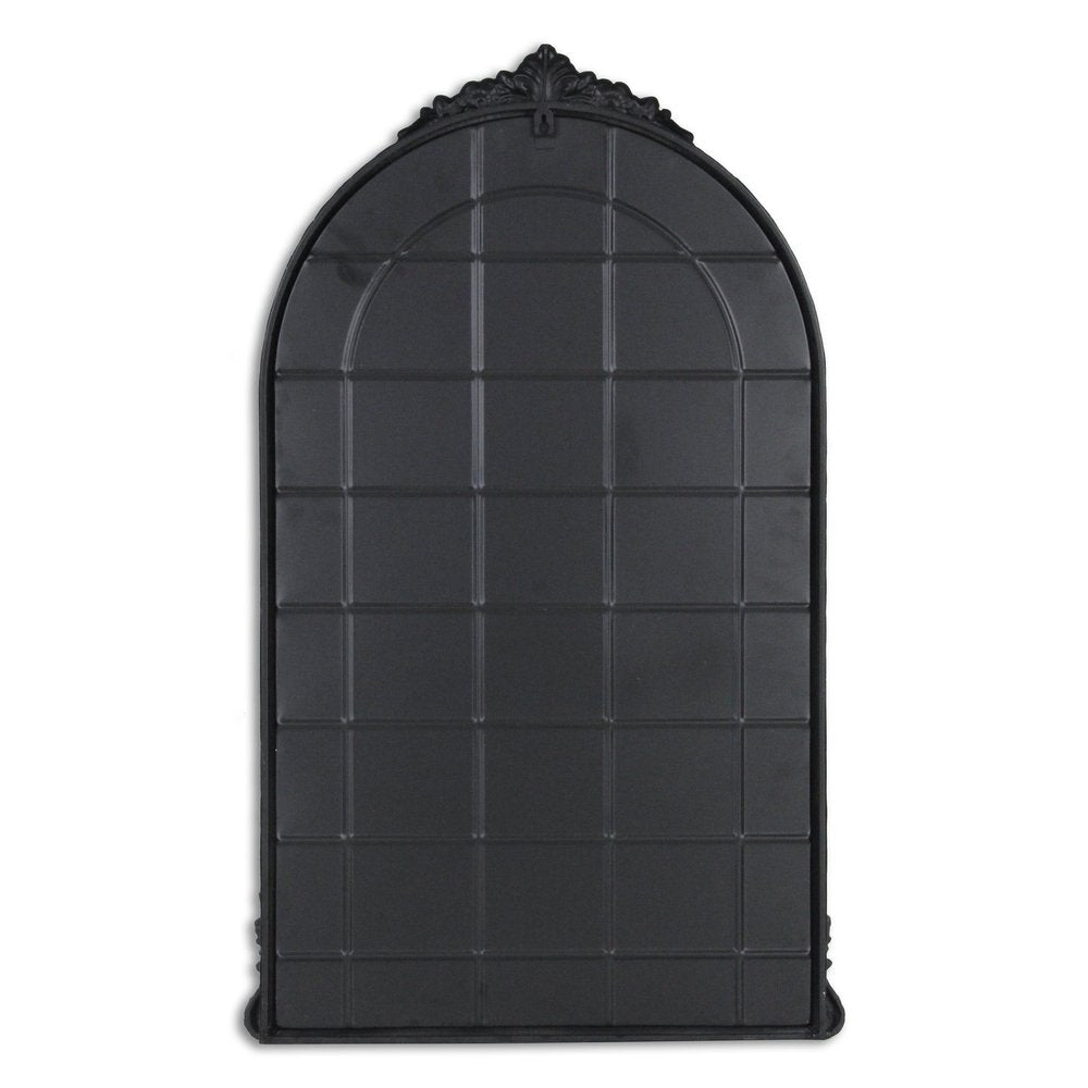 Black Metal Arch Accent Mirror - 34-inch