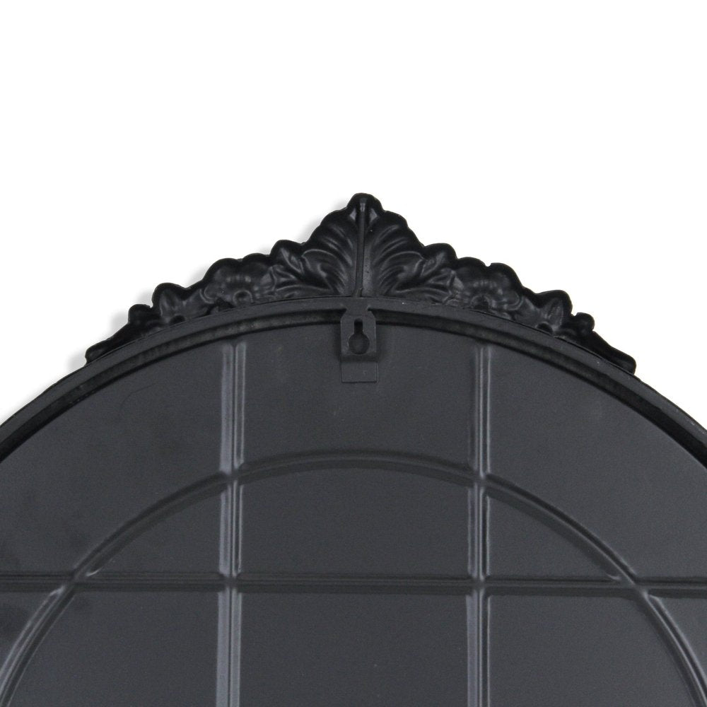 Black Metal Arch Accent Mirror - 34-inch