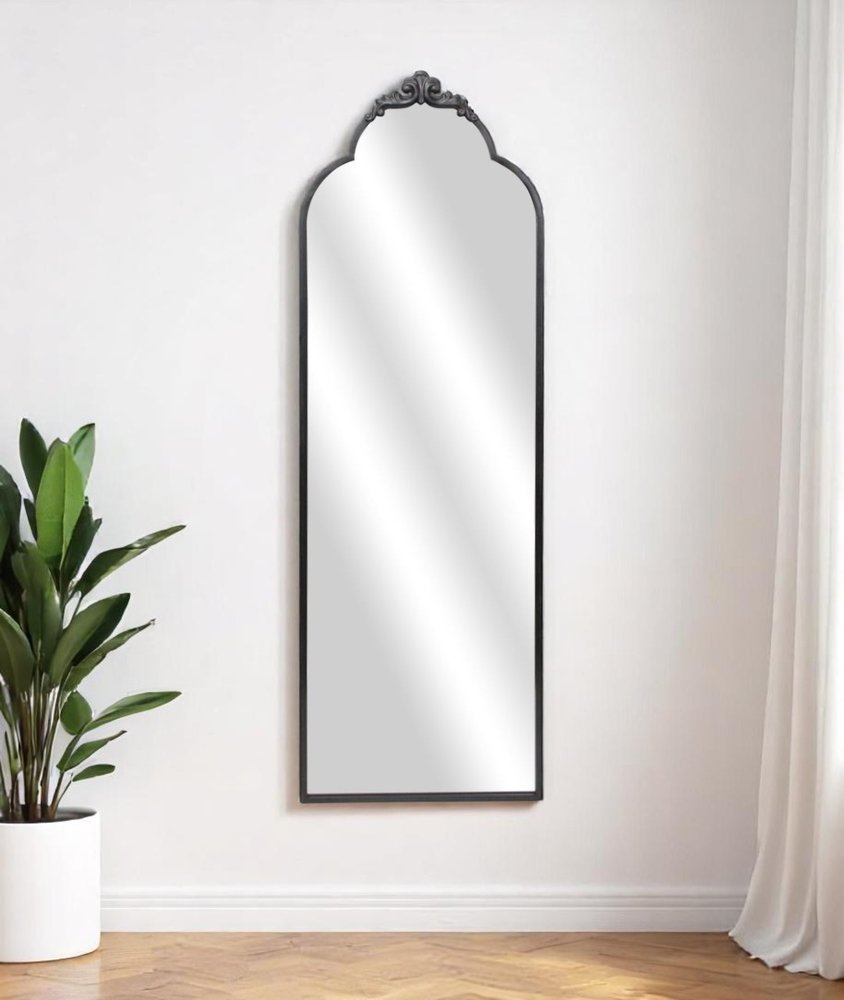Black Metal Arch Full Length Hanging Mirror - 65-inch