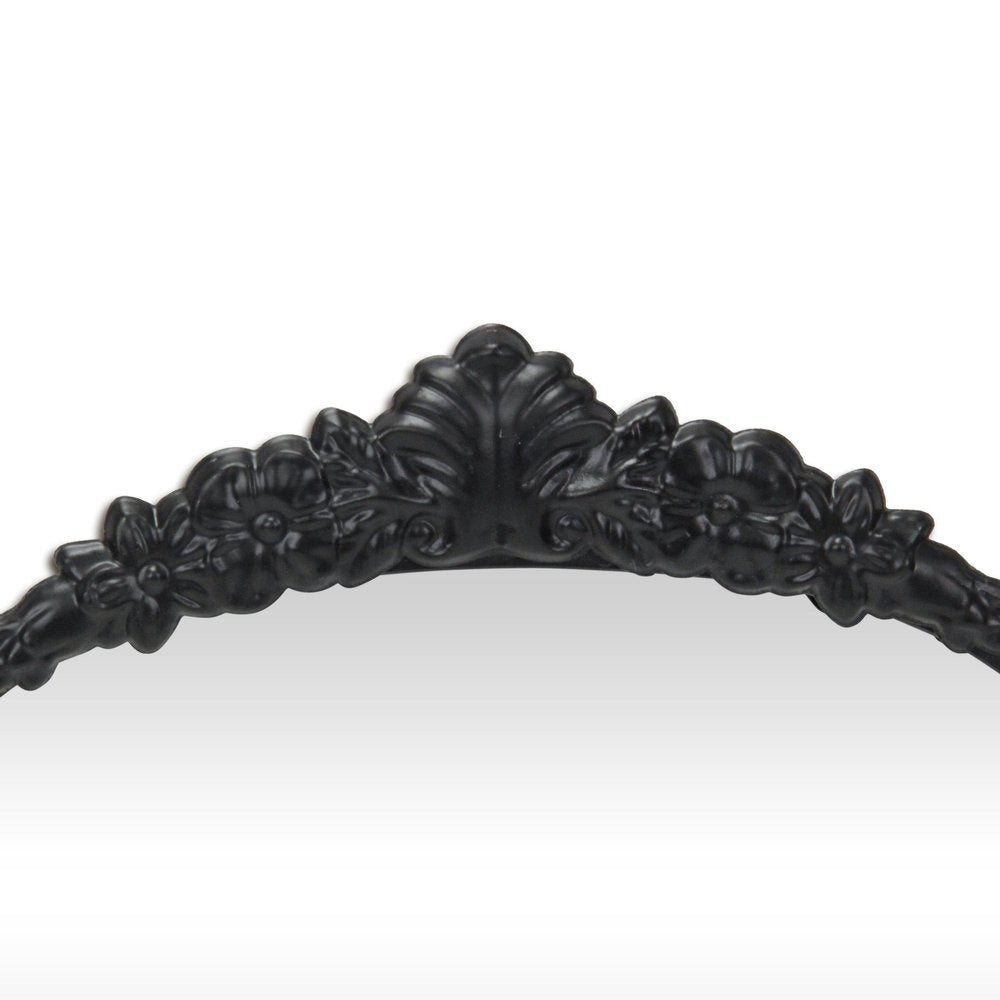 Black Metal Arch Accent Mirror - 16-inch