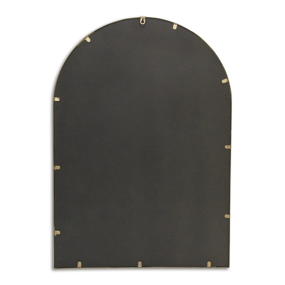 Gold Metal Beaded Arch Accent Mirror - 34-inch