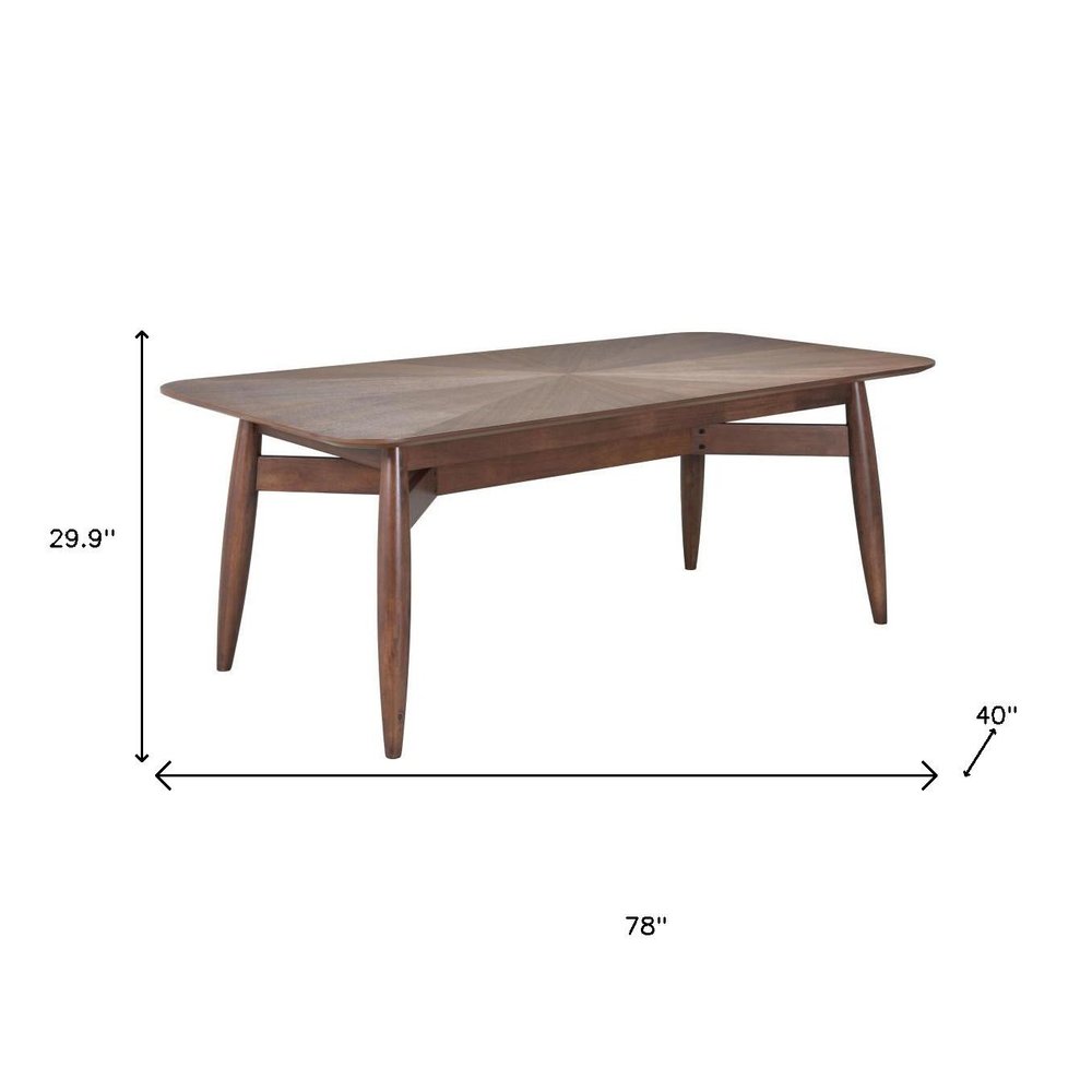 Espresso Solid Wood Dining Table - 78-inch