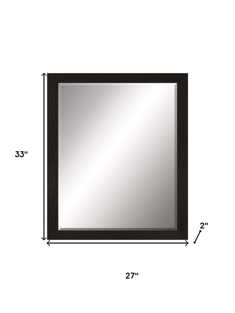Dark Brown Accent Mirror - 33-inch