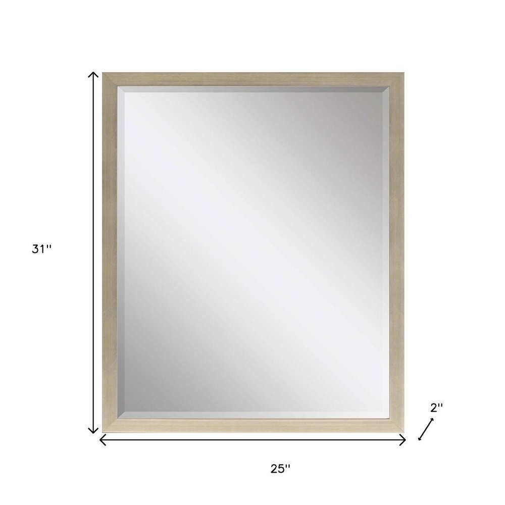 Silver Wood Accent Mirror - 31-inch