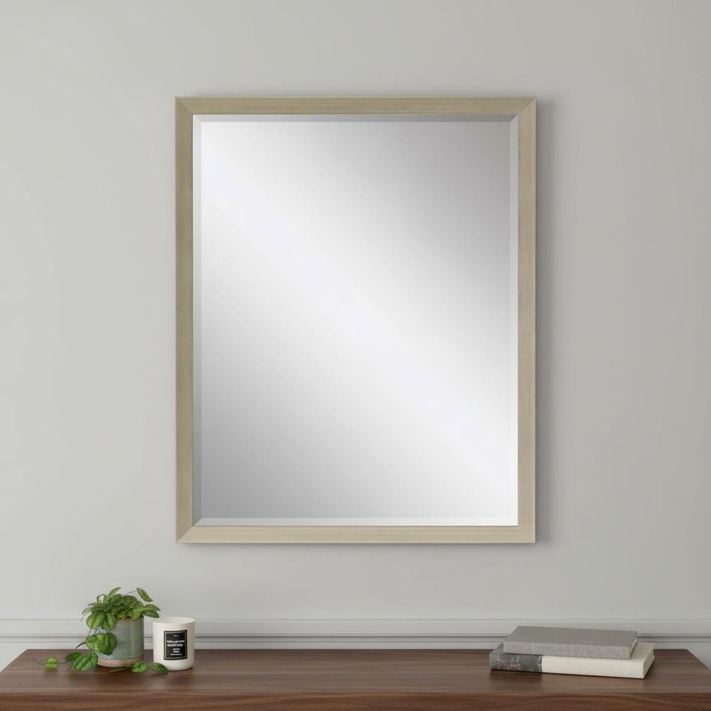 Silver Wood Accent Mirror - 31-inch