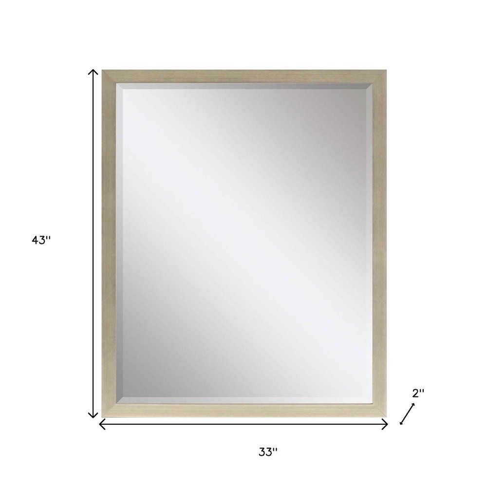 Silver Wood Accent Mirror - 43-inch