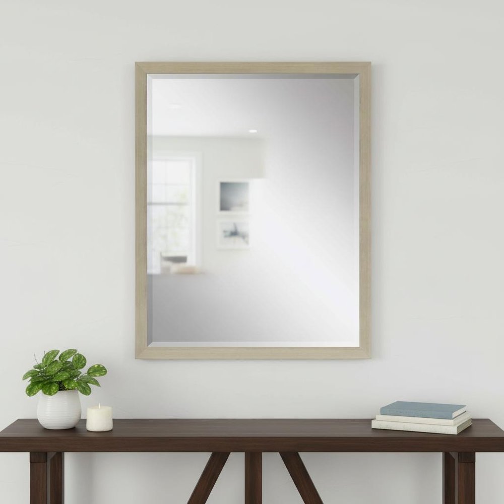 Silver Wood Accent Mirror - 43-inch