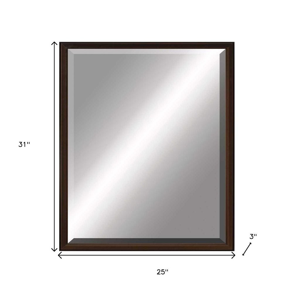 Bronze Wood Accent Mirror - 31-inch