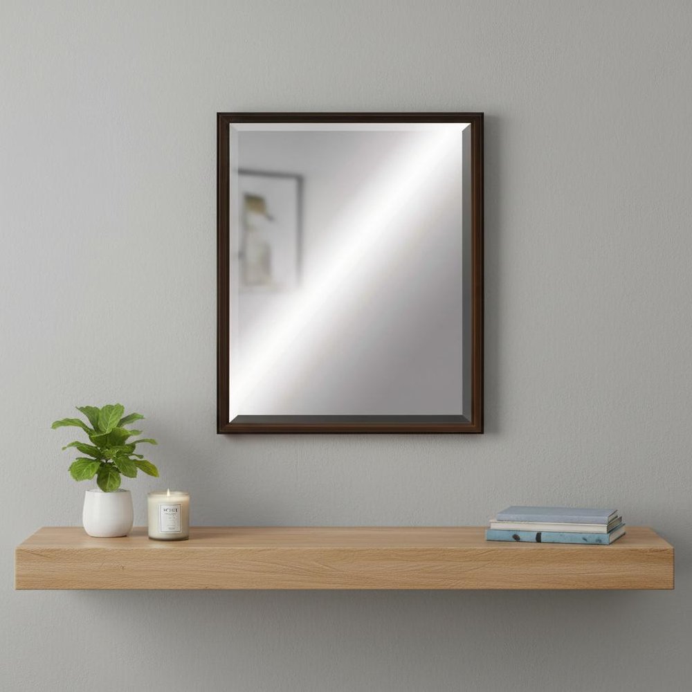 Bronze Wood Accent Mirror - 31-inch