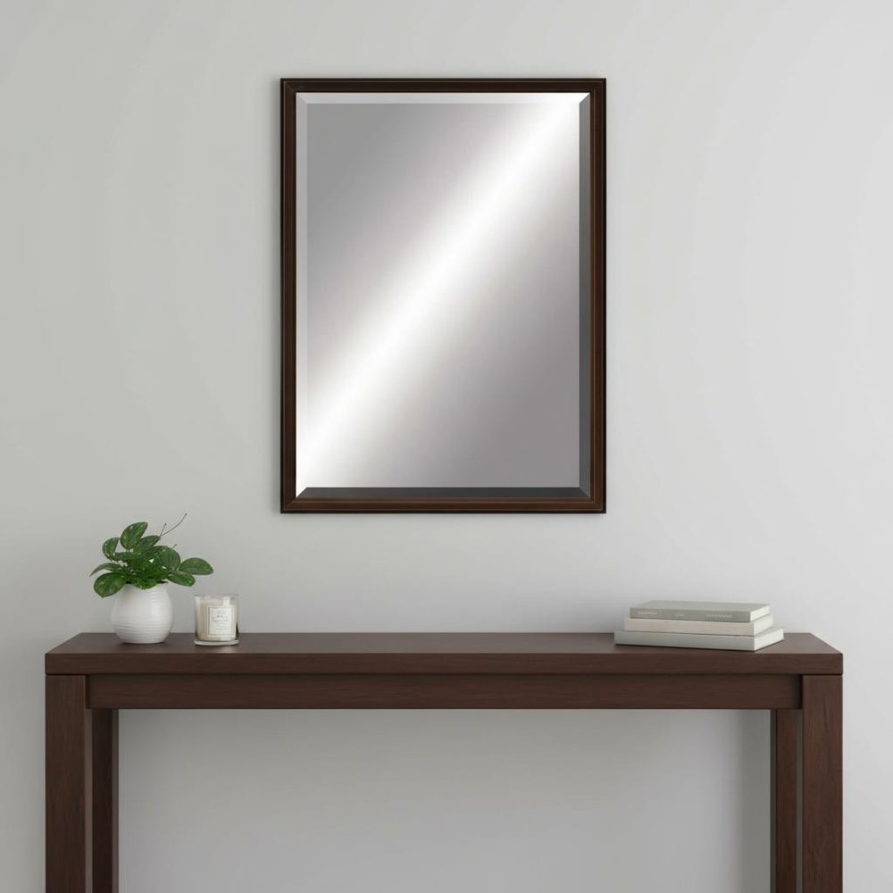 Bronze Wood Accent Mirror - 39-inch