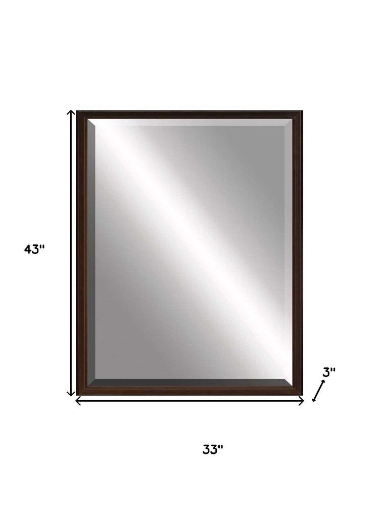 Bronze Wood Accent Mirror - 43-inch