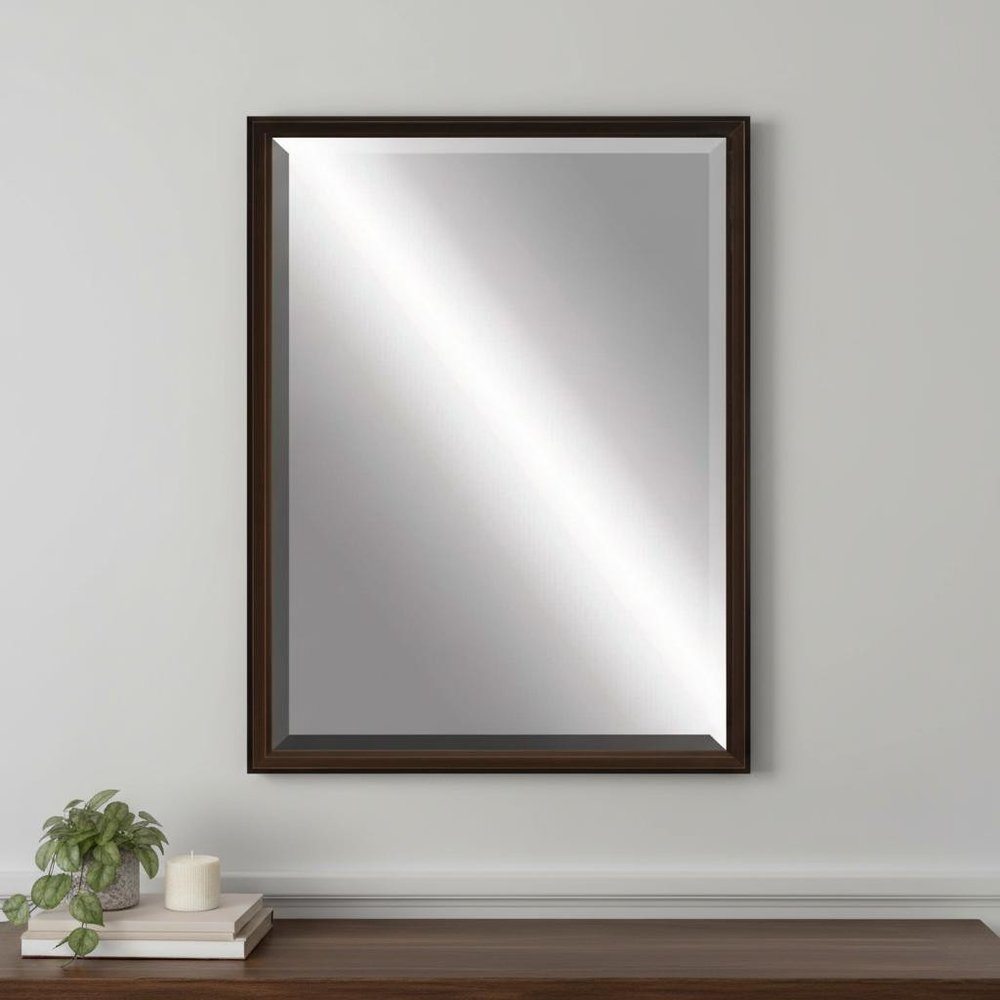 Bronze Wood Accent Mirror - 43-inch