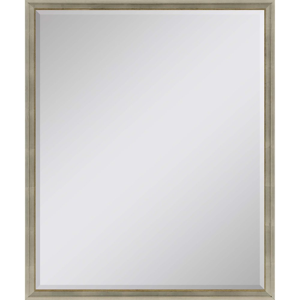 Silver Wood Accent Mirror - 30-inch