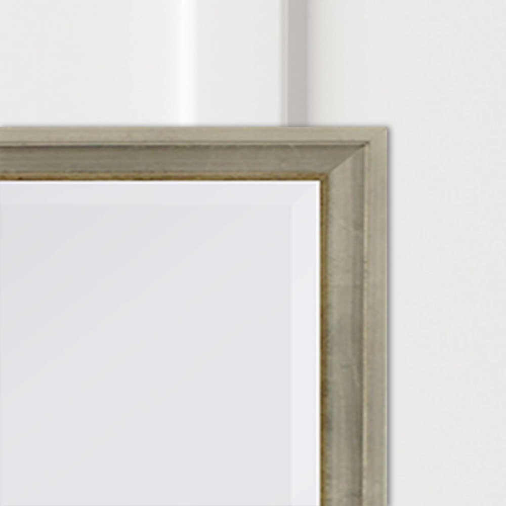 Silver Wood Accent Mirror - 30-inch