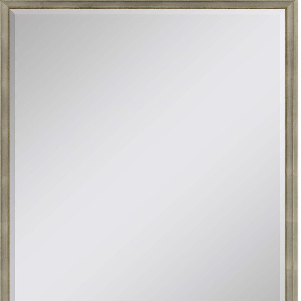 Silver Wood Accent Mirror - 30-inch