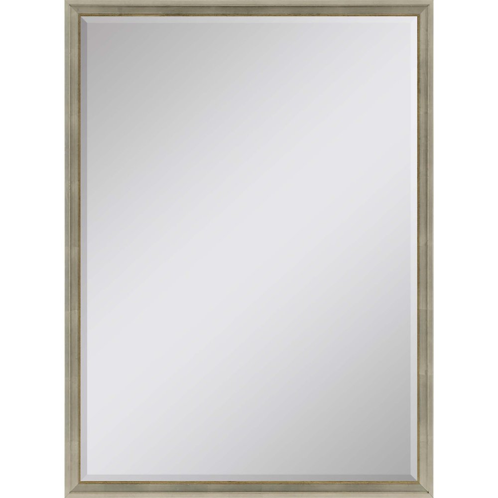 Silver Wood Accent Mirror - 38-inch