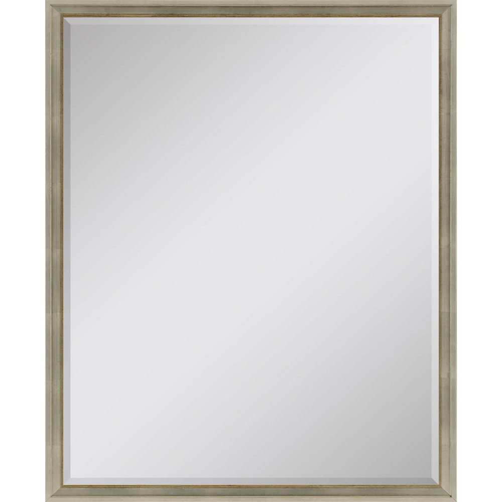 Silver Wood Accent Mirror - 42-inch