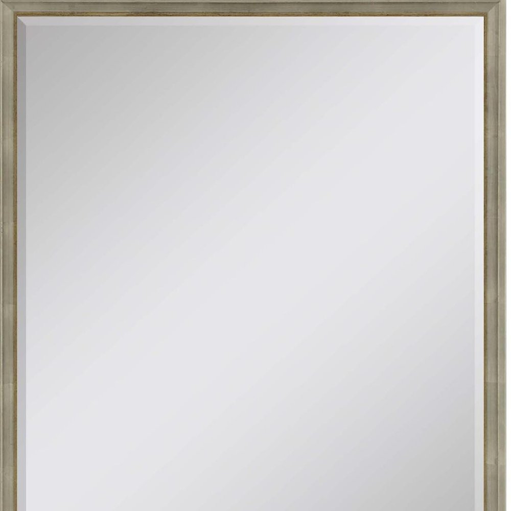 Silver Wood Accent Mirror - 42-inch