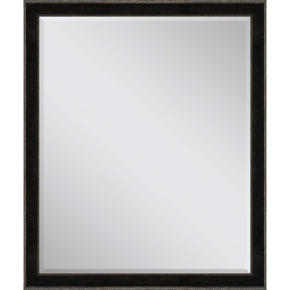 Dark Brown Wood Accent Mirror - 32-inch