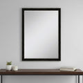 Dark Brown Solid Wood Framed Accent Mirror - 40-inch
