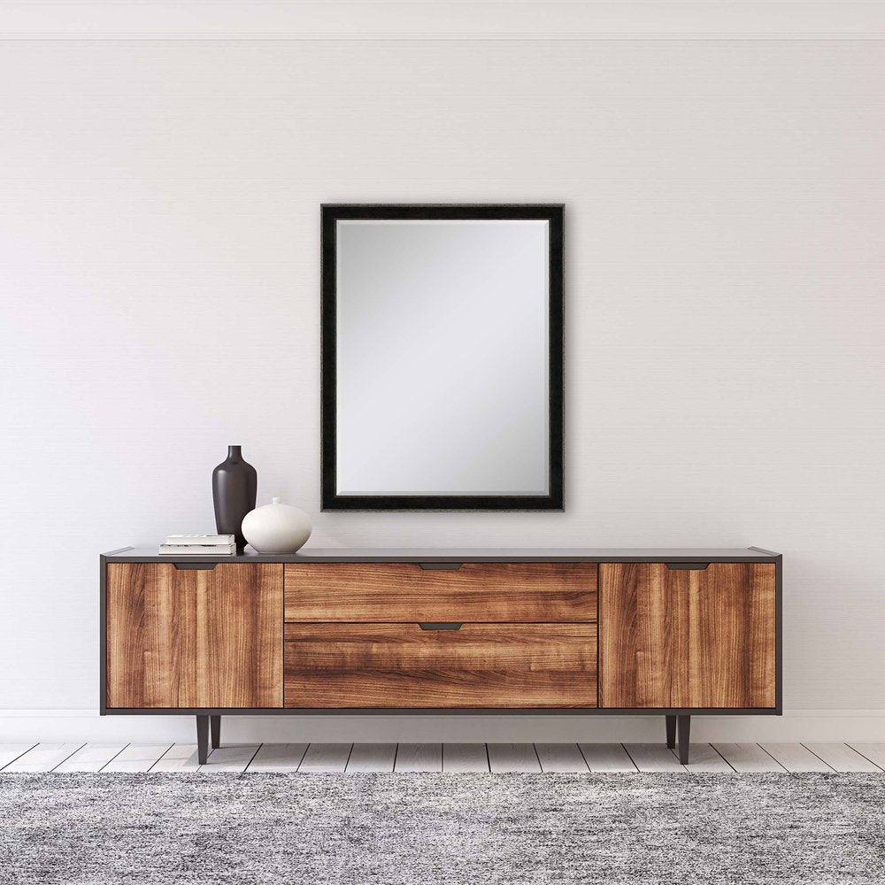 Dark Brown Wood Accent Mirror - 44-inch