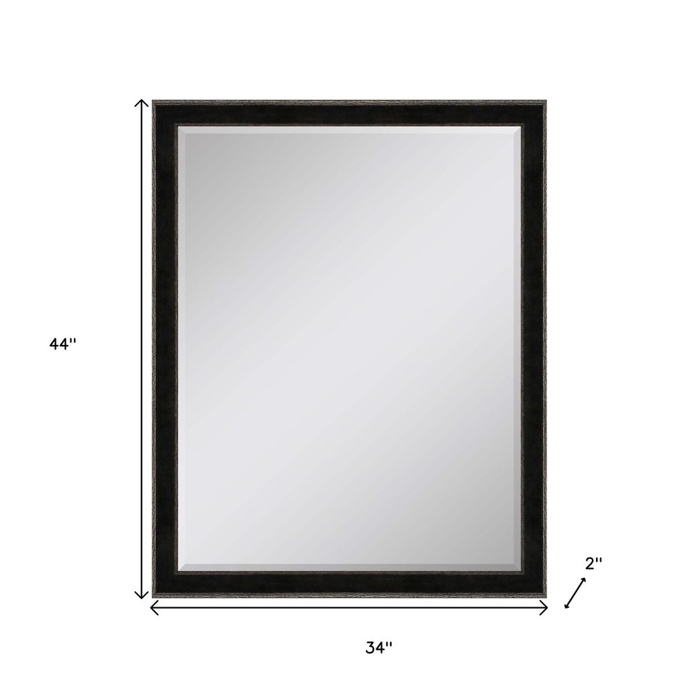 Dark Brown Wood Accent Mirror - 44-inch