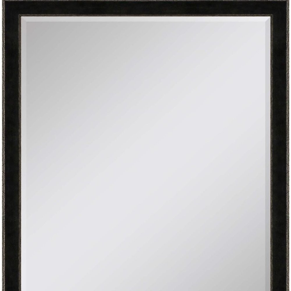 Dark Brown Wood Accent Mirror - 44-inch