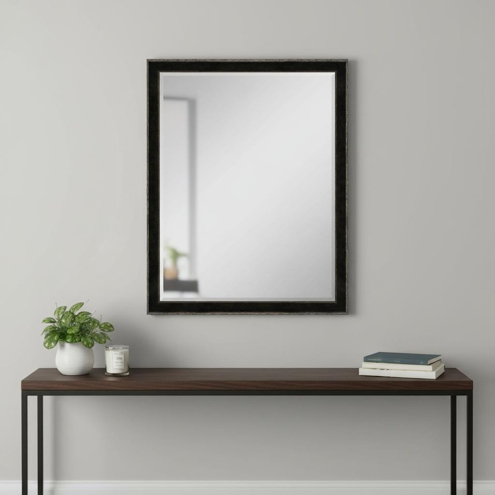 Dark Brown Wood Accent Mirror - 44-inch
