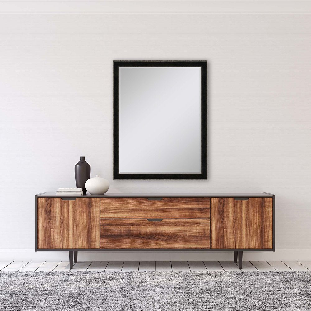 Dark Brown Wood Accent Mirror - 52-inch