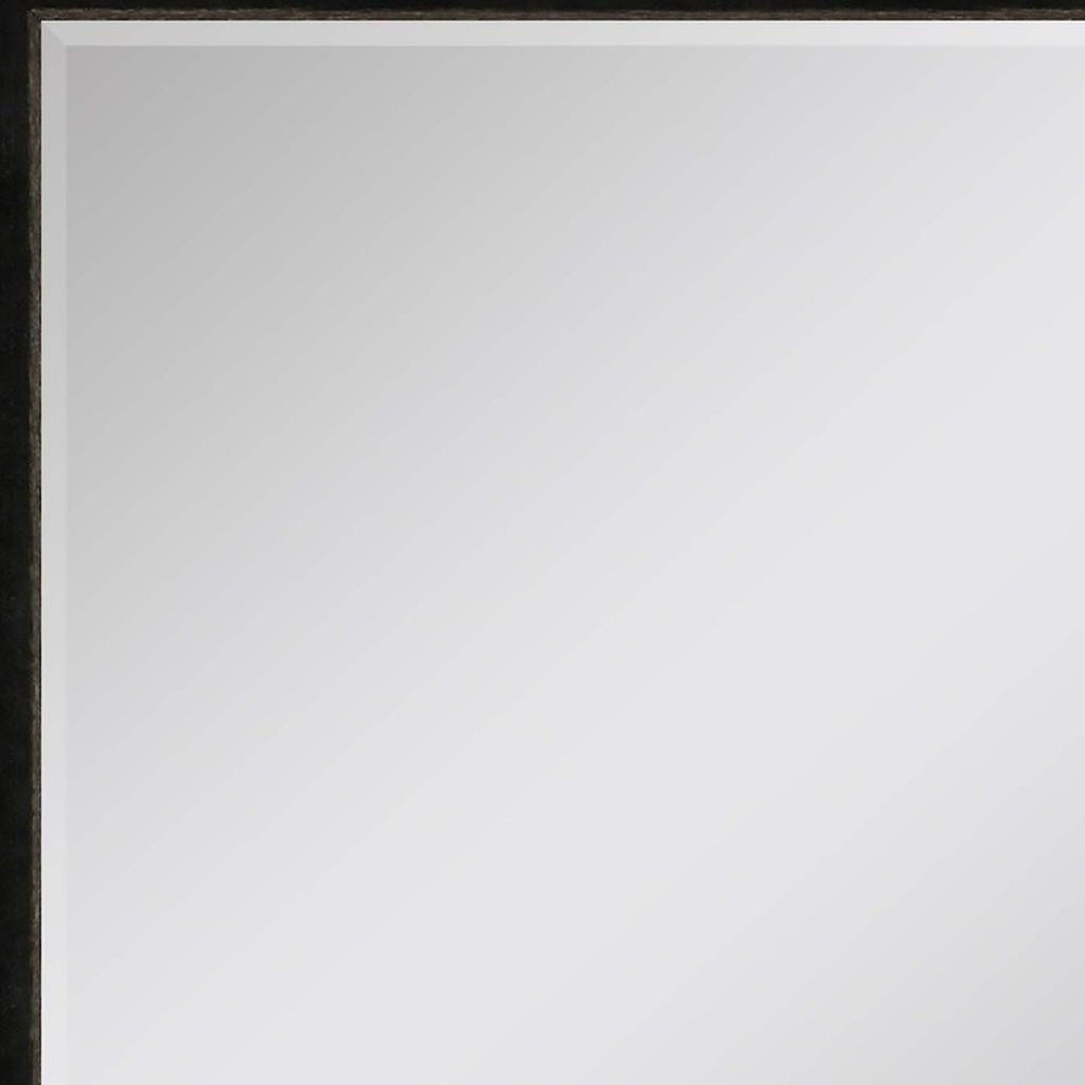 Dark Brown Wood Accent Mirror - 52-inch