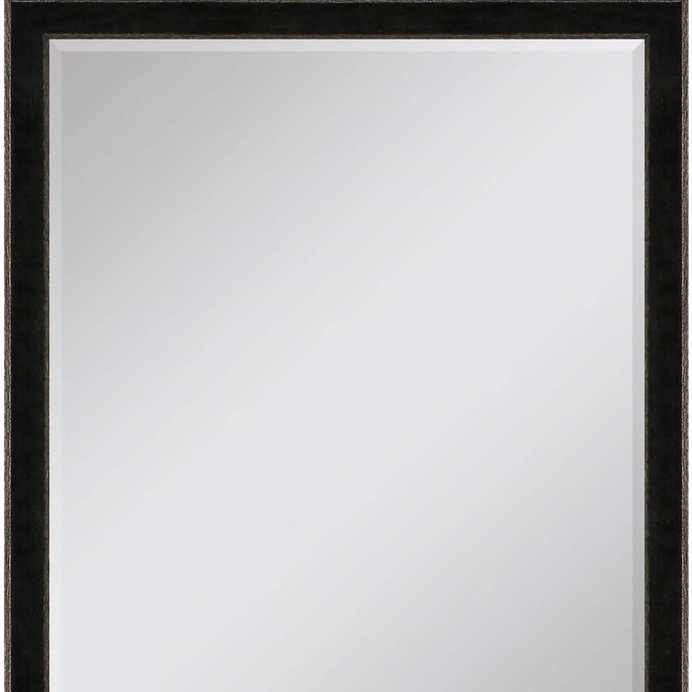 Dark Brown Wood Accent Mirror - 52-inch