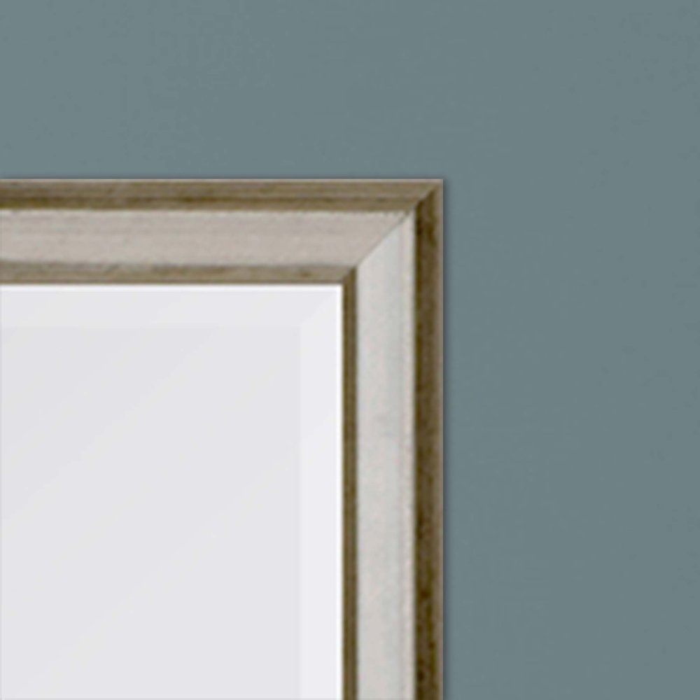 Silver Wood Accent Mirror - 30-inch