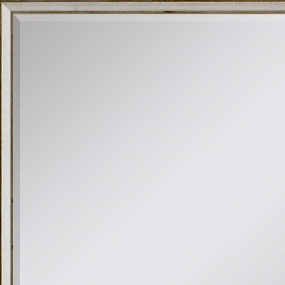 Silver Wood Accent Mirror - 30-inch