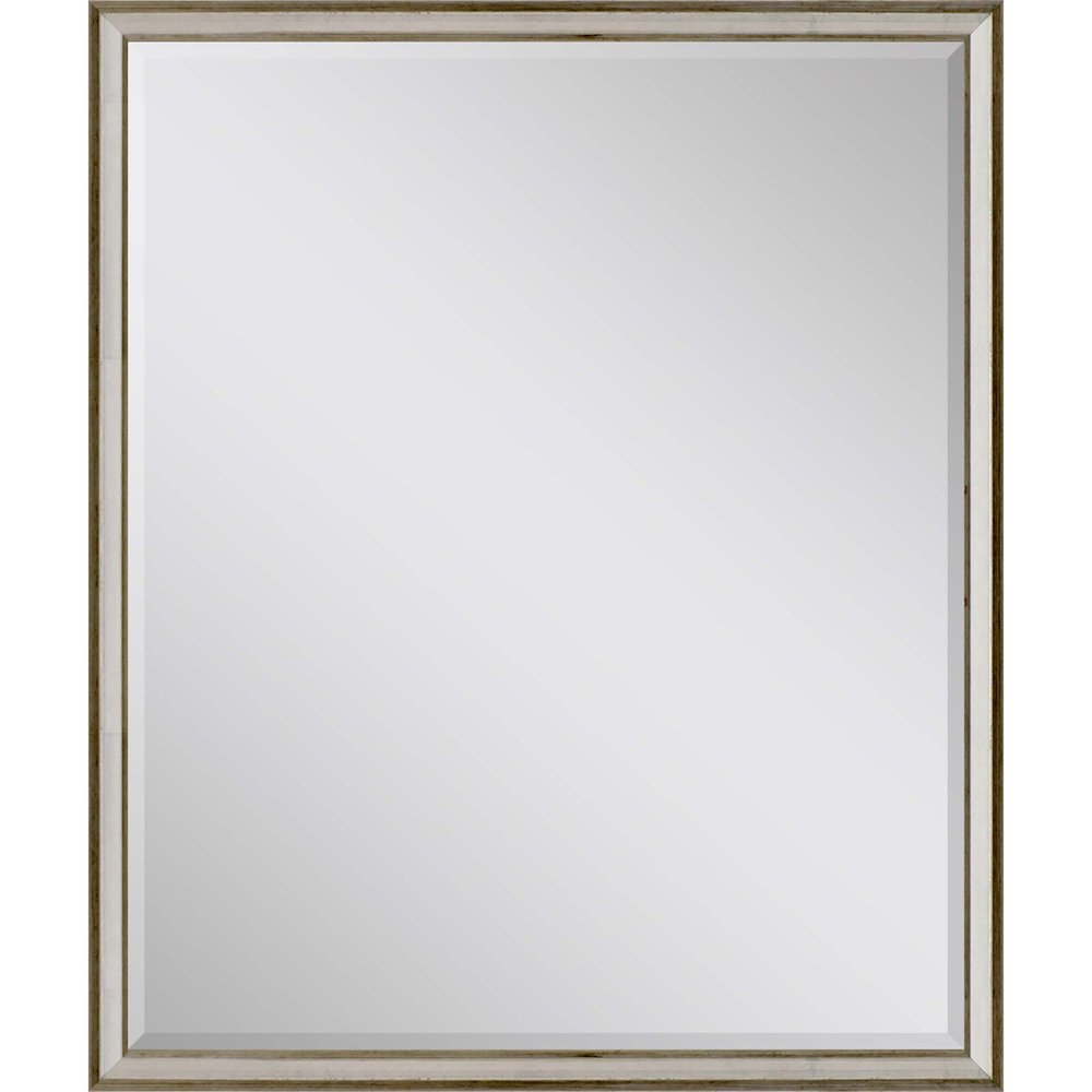Silver Wood Accent Mirror - 30-inch
