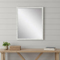 White Wood Accent Mirror - 31-inch