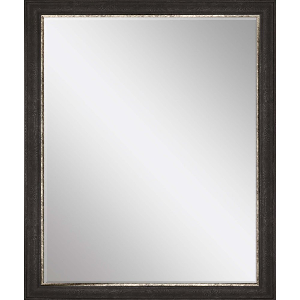 Dark Brown Framed Accent Mirror - 33-inch