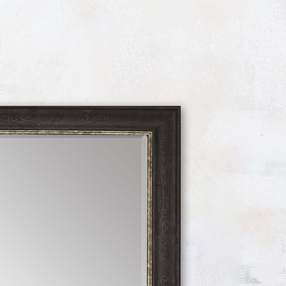 Dark Brown Framed Accent Mirror - 33-inch