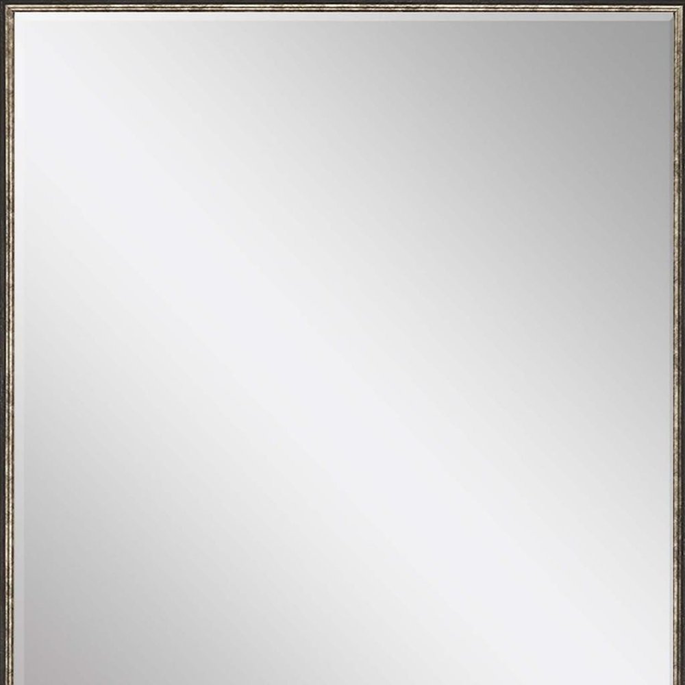 Dark Brown Framed Accent Mirror - 33-inch