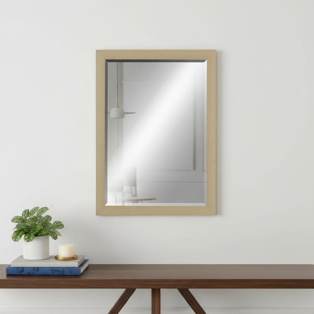 Silver Solid Wood Framed Accent Mirror - 39-inch