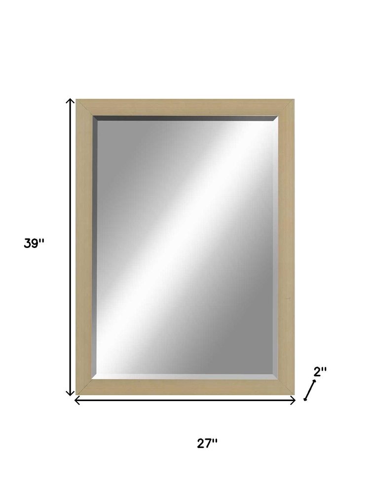 Silver Solid Wood Framed Accent Mirror - 39-inch