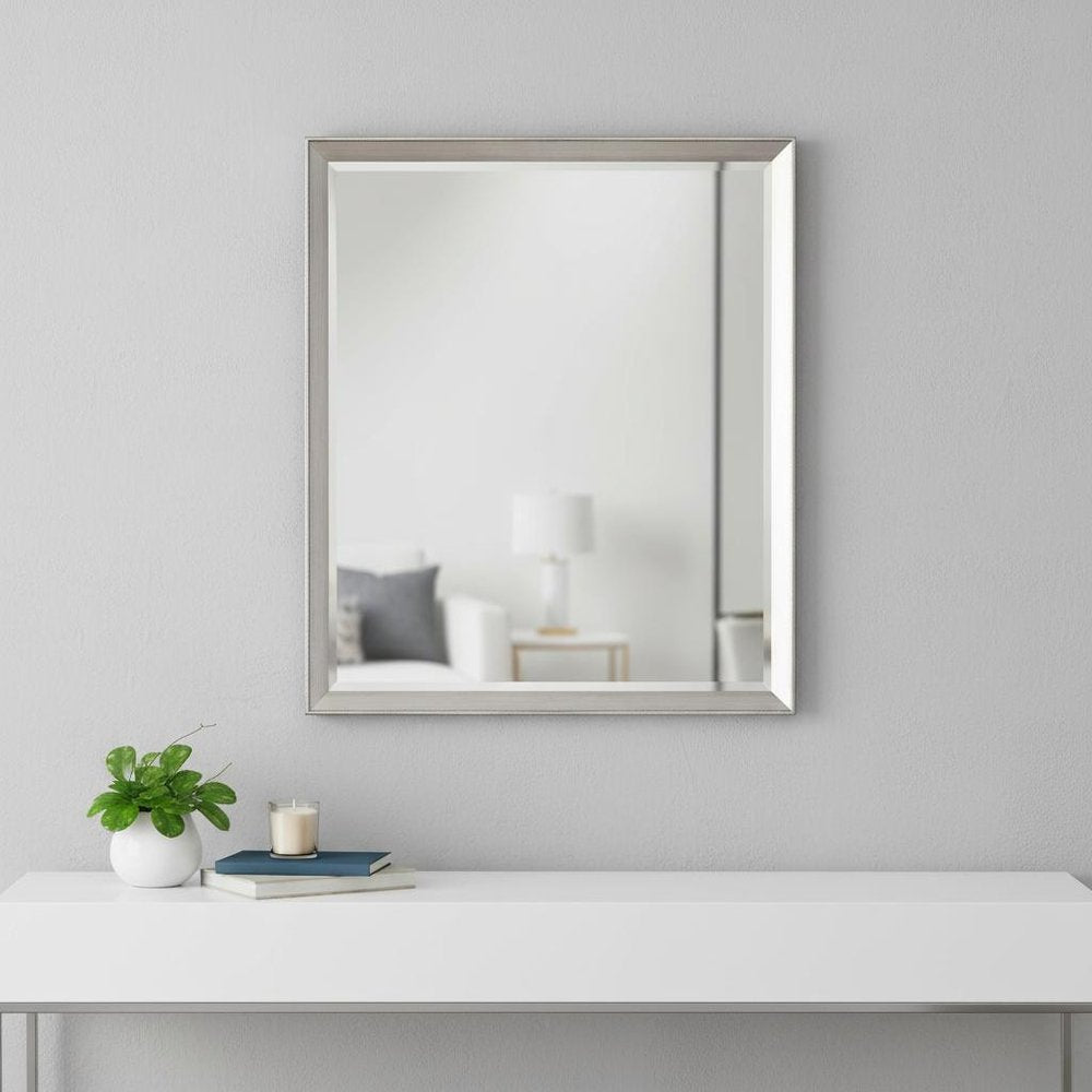 Silver Framed Accent Mirror - 32-inch