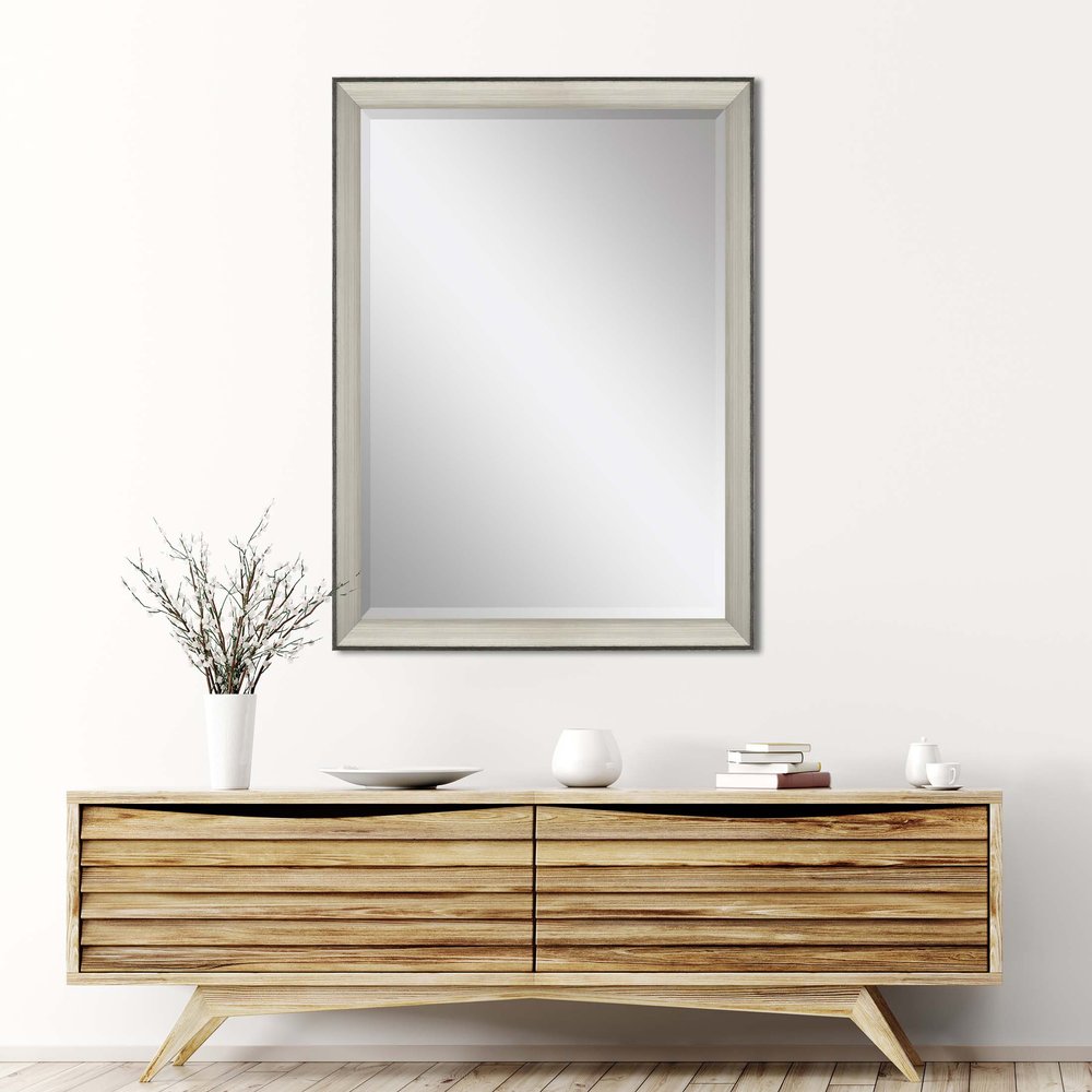 Silver Framed Accent Mirror - 40-inch