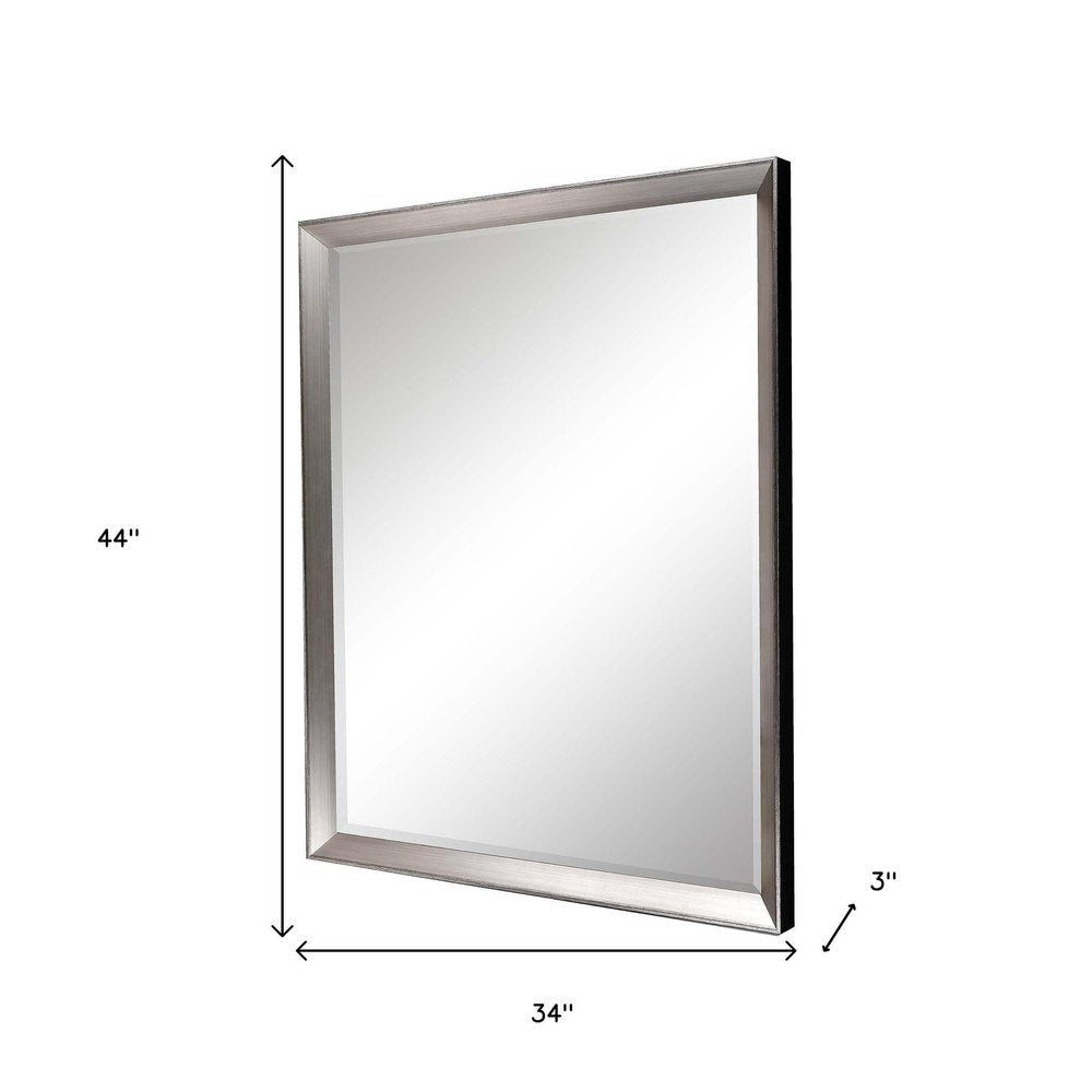 Silver Framed Accent Mirror - 44-inch