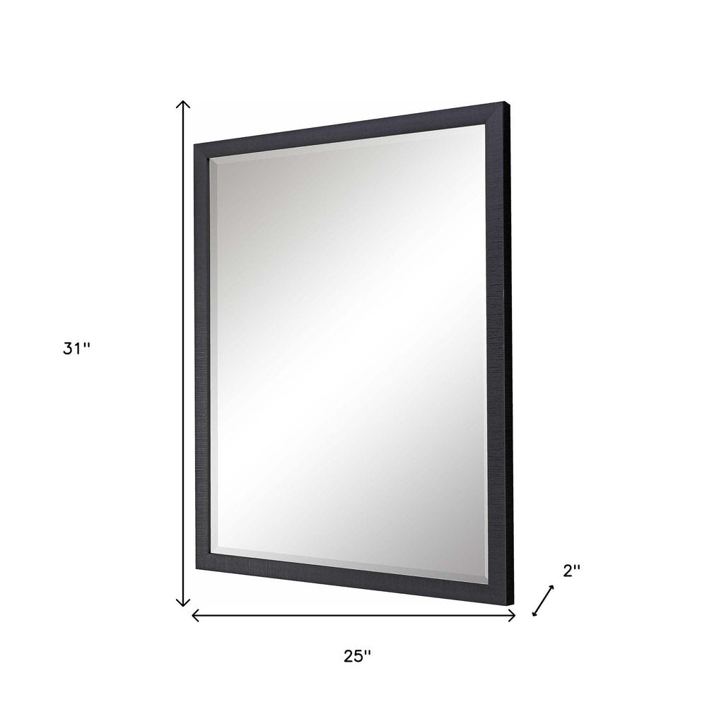 Black Framed Accent Mirror - 31-inch
