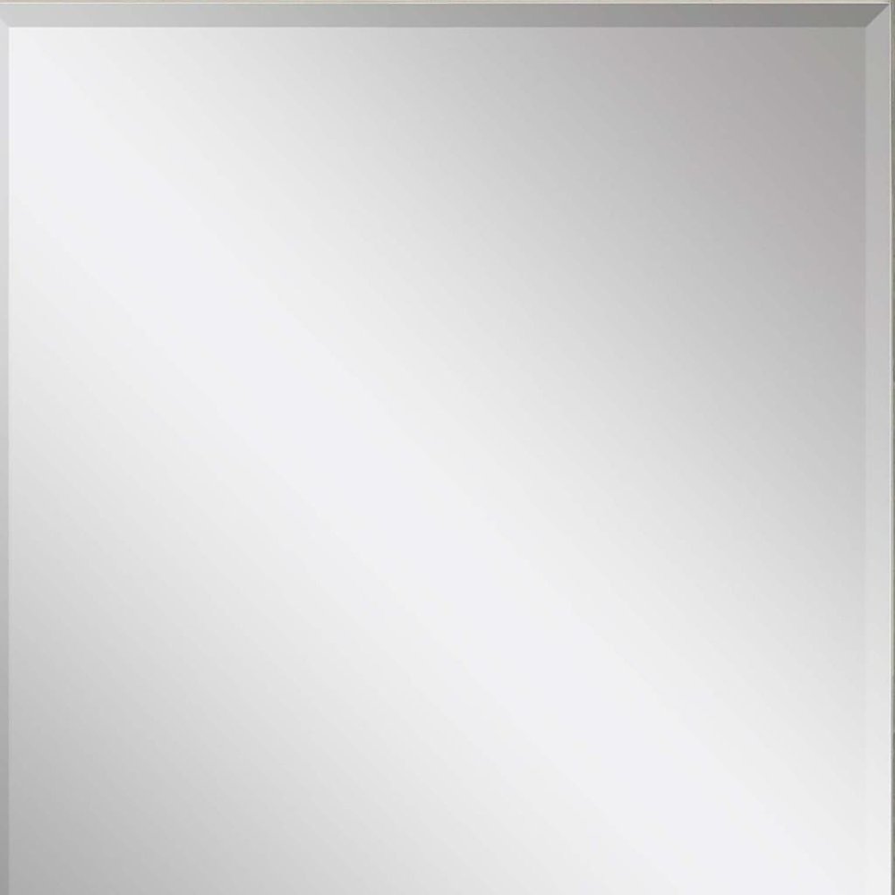 Silver Solid Wood Framed Accent Mirror - 33-inch